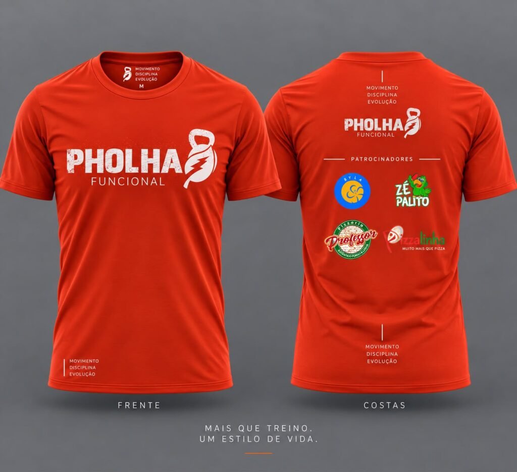 Camisa Funcional — Laranja escuro — G